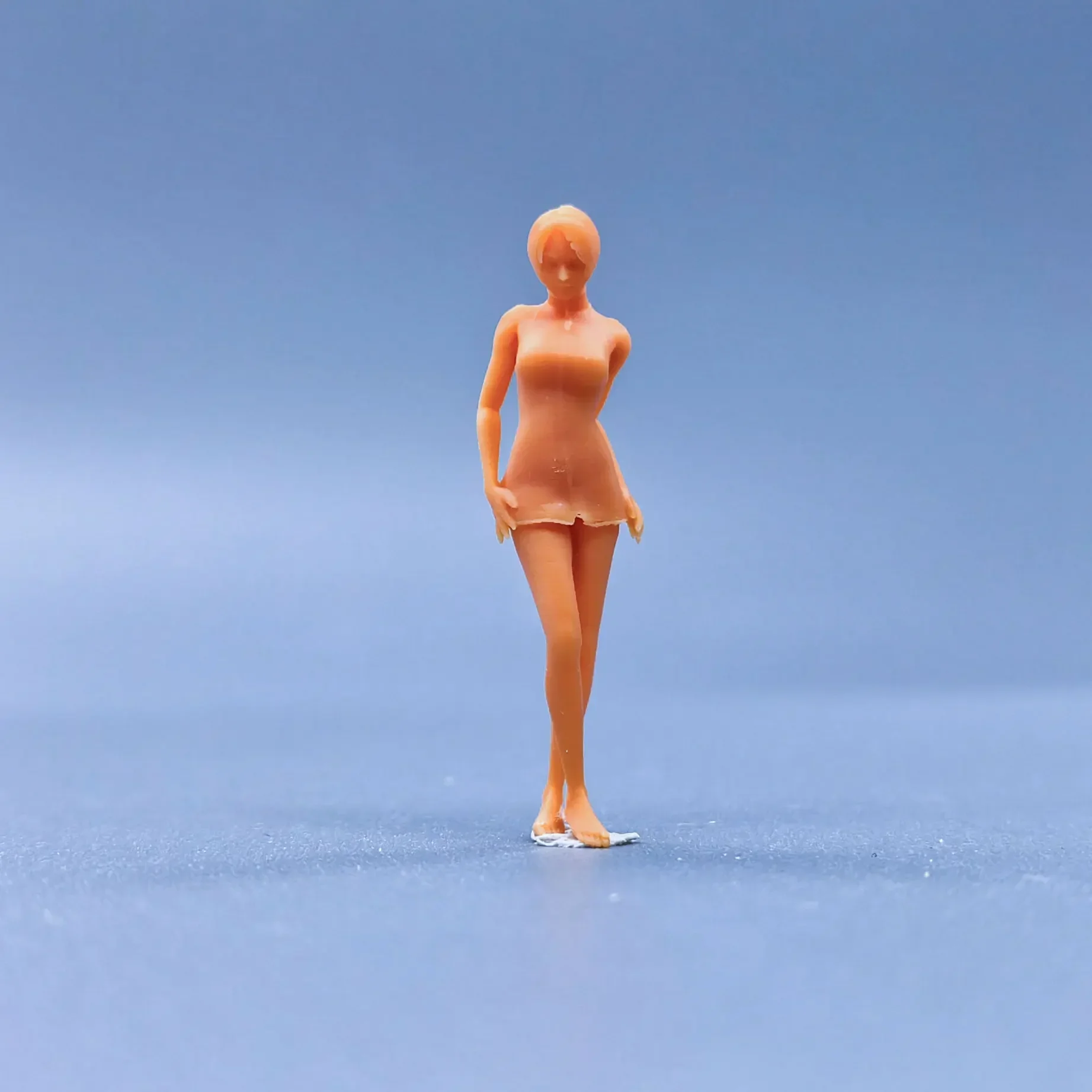 1/64 1/43 スケールモデル樹脂素足の女の子裸馬レザードレス無着色ミニチュアジオラマ手描き S222