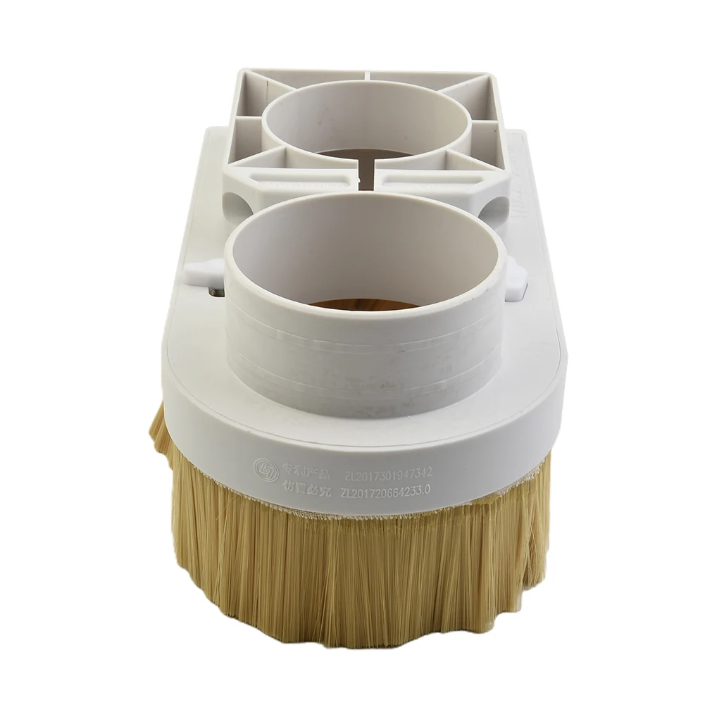 Dust Shoe Boot Collector for CNC Router Engraving and Milling Machines 80mm Spindle with Nylon Brush for Improved Dust Removal