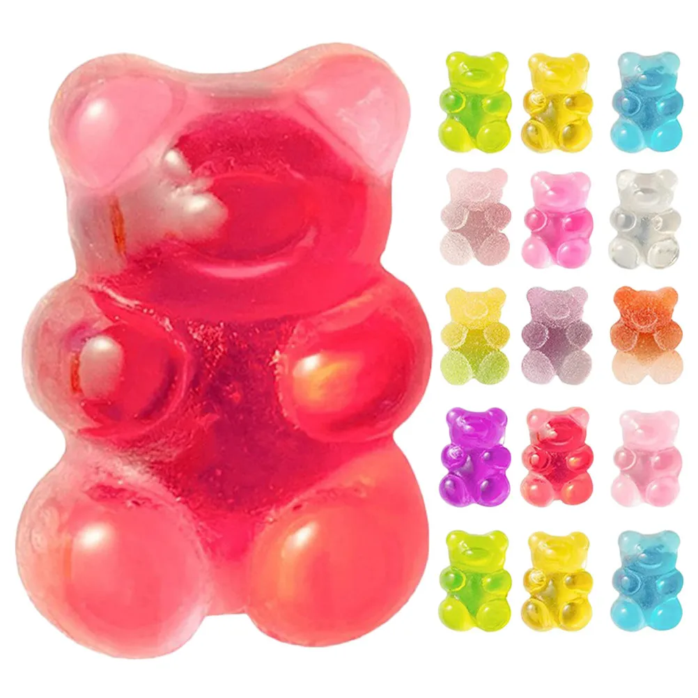 

30Pcs Photo Wall Thumb Tacks Cartoon Bear Pushpins Compact Multi-Function Pushpins for Map Board Office School Use