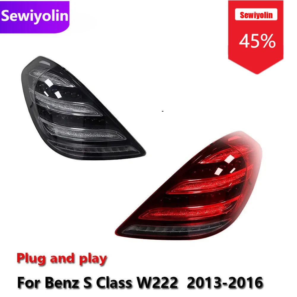 

Sewiyolin автомобильный светодиодный задний фонарь DRL в сборе для Benz S Class 2013-2016 W222 Авто противотуманный DRL тормозной указатель поворота Plug And Play