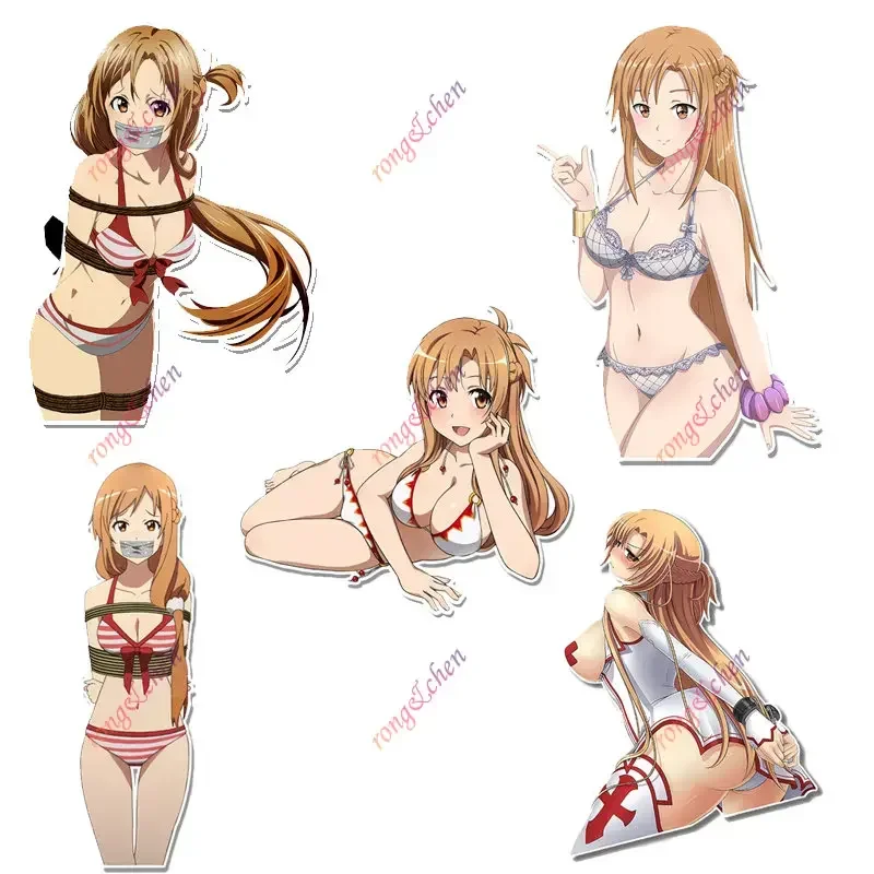 

Sexy Girl Car Sticker Sword Art Online Asuna Yamase for Car Motorcycle Racing Helmet Laptop Trunk Body Car Window PVC Decals