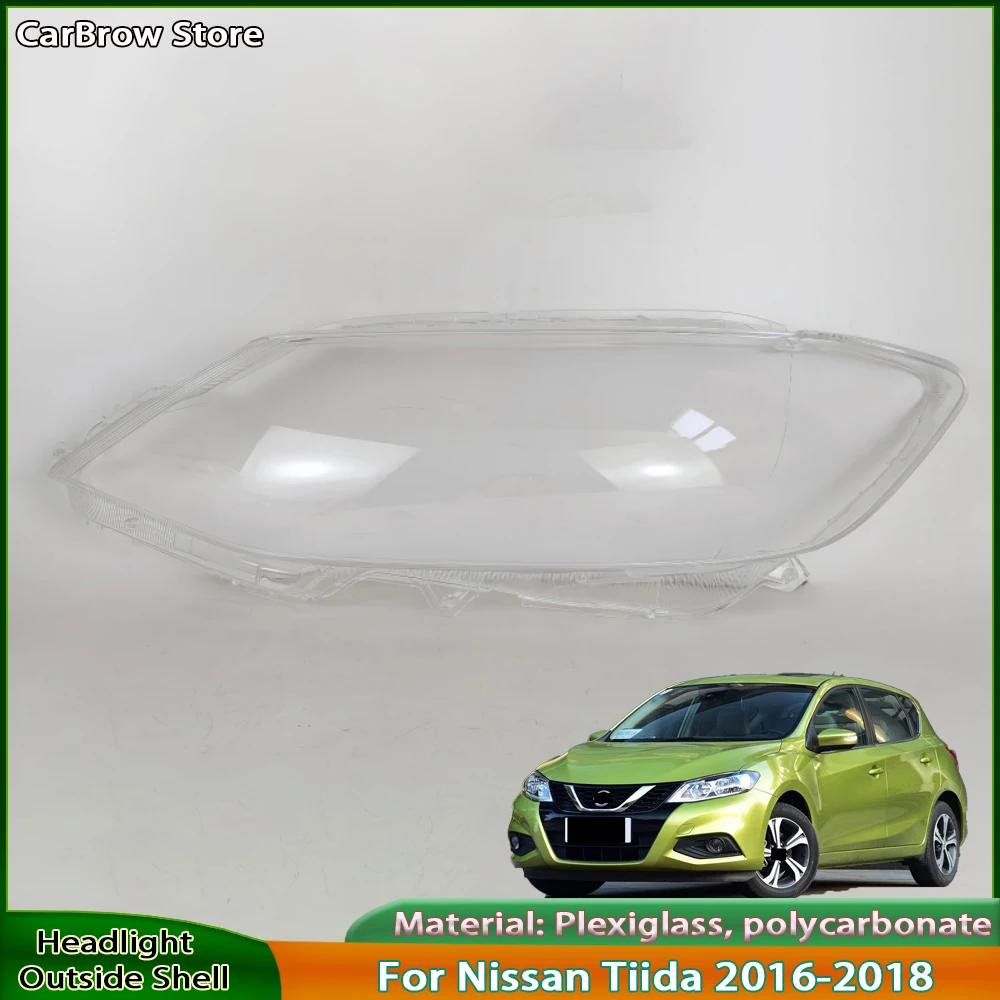 

Корпус фары для Nissan Tiida 2016 2017 2018, чехол для объектива фар автомобиля, передний фонарь в сборе, защитная прозрачная крышка