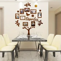 1 Set 3D Creative Home Decoration Photo Frame Tree Wall Sticker Living Room Bedroom Acrylic Stickers Home Decoration Supplies 3