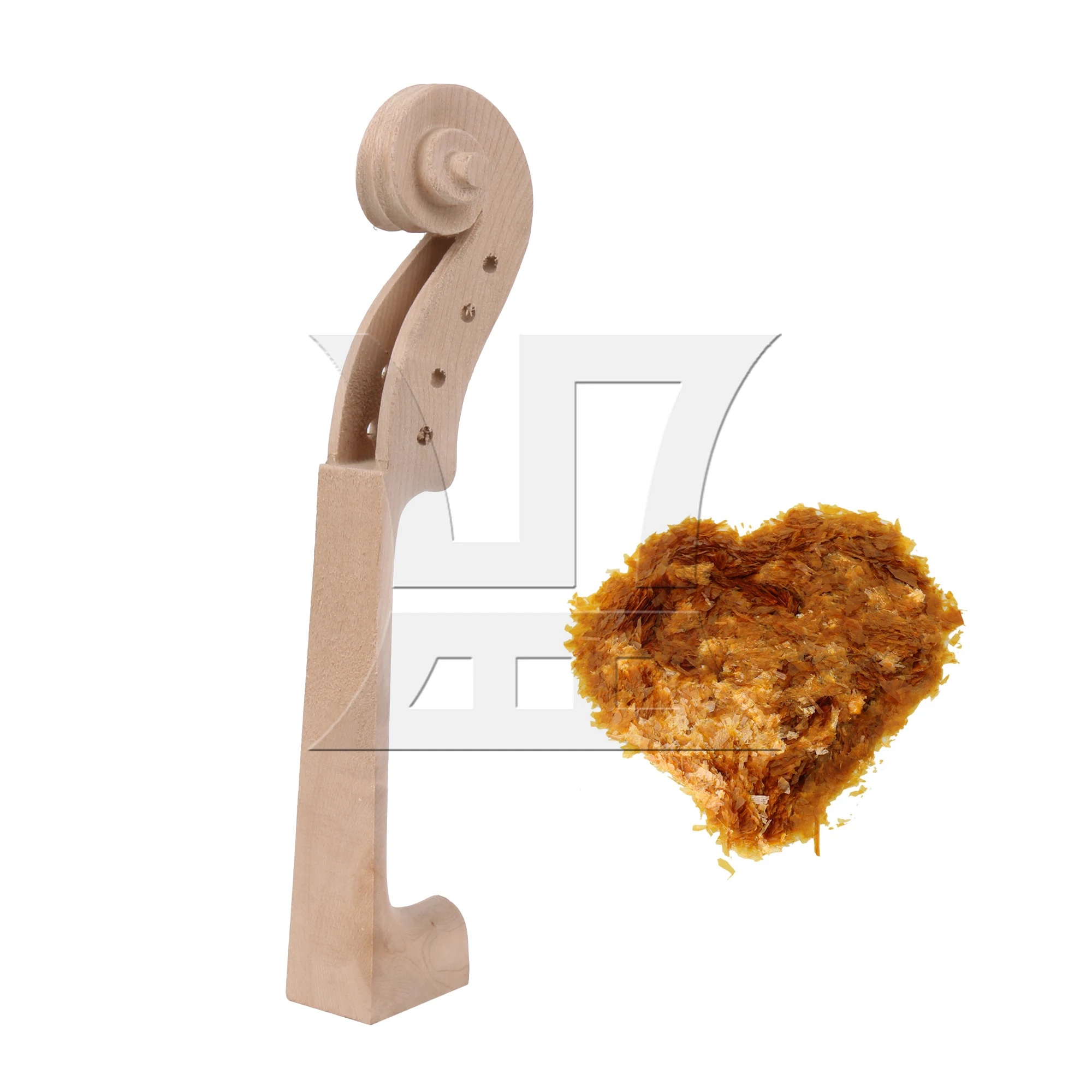 

Yibuy Violin Repairing Accessory with Blonde Shellac Flakes Maple 4/4 Violin Neck