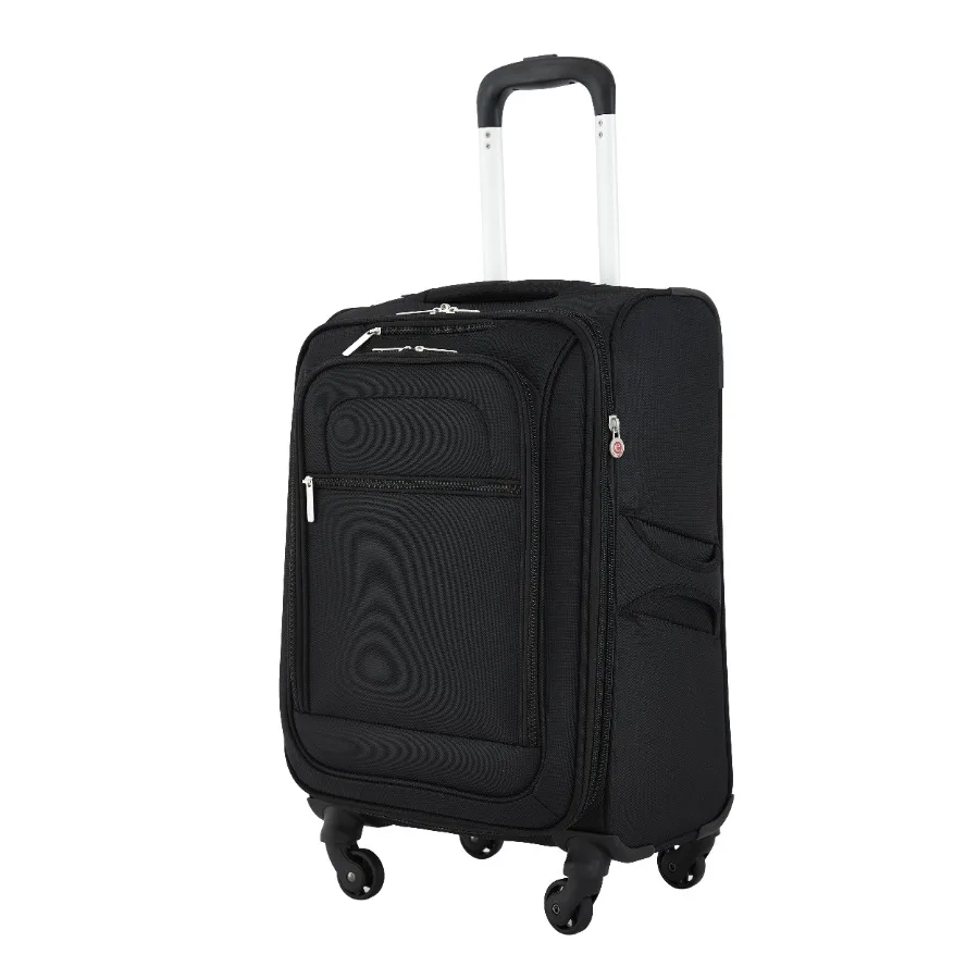 

Arendale 20" Soft Side Expandable Rolling Spinner Carry-on Luggage, Black