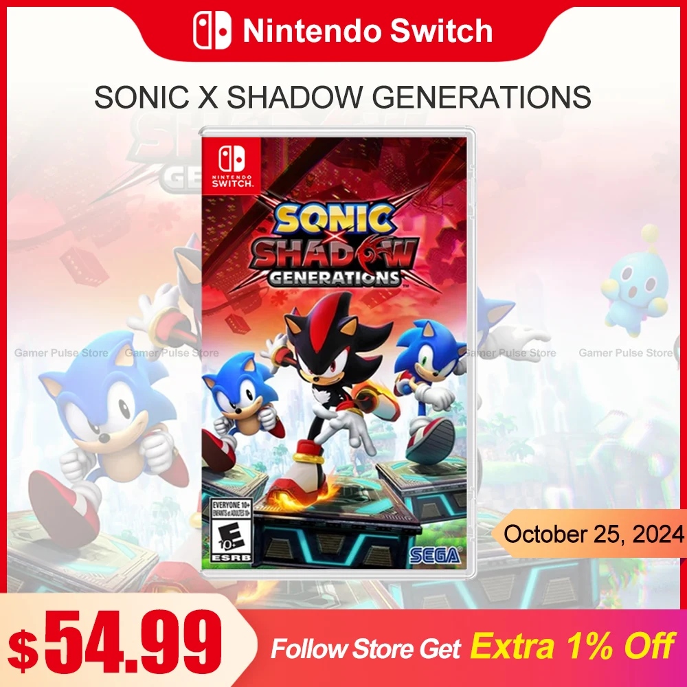 SONIC X SHADOW GENERATIONS Nintendo Switch Game Deals Nintendo Physical Game Card Action Adventure Genre Game for Switch Console