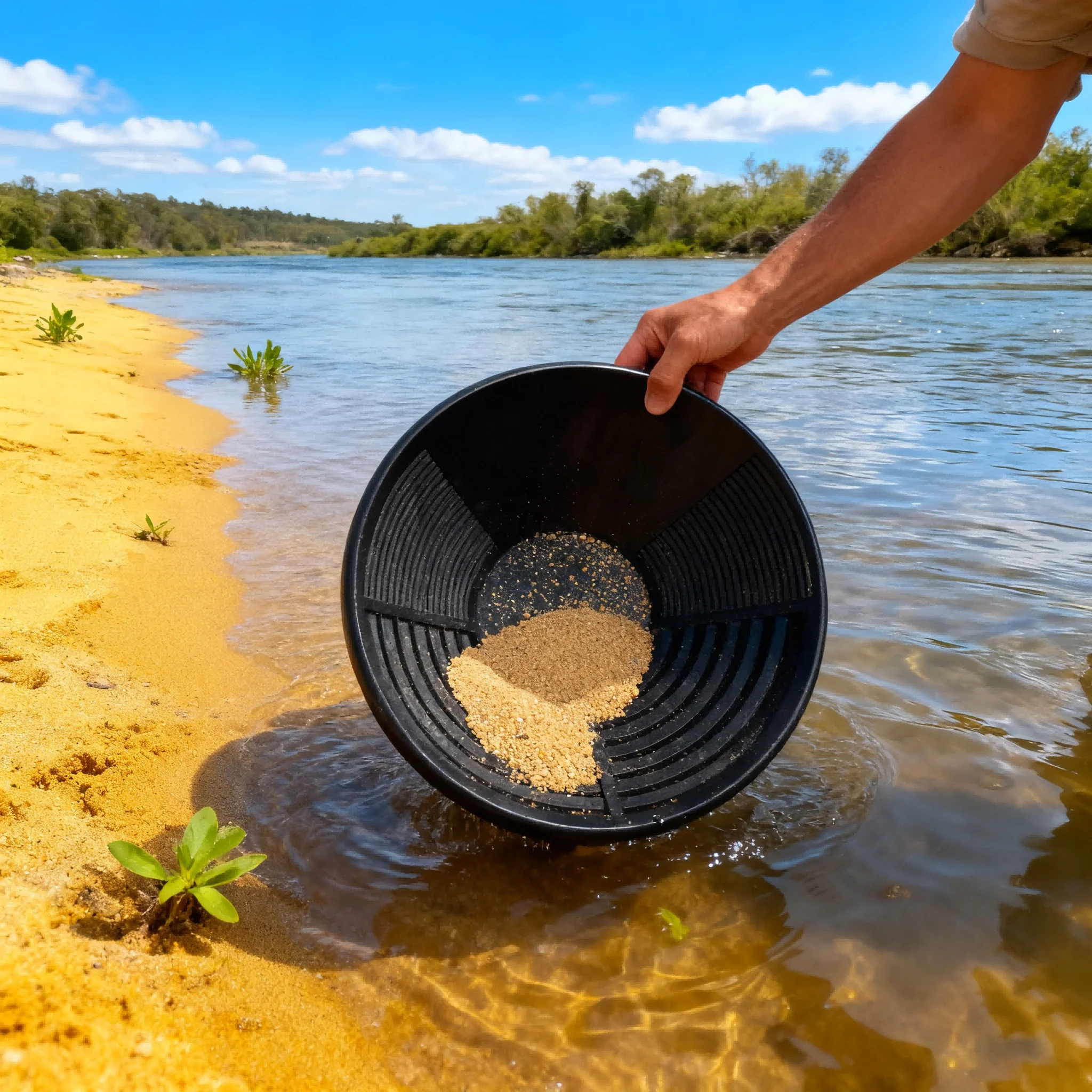 

Кастрюля для быстрого восстановления золота 30 см, профессиональный широкий диаметр с рифленым дизайном, захватывающий больше золота, включает классификатор и магнит для Effi