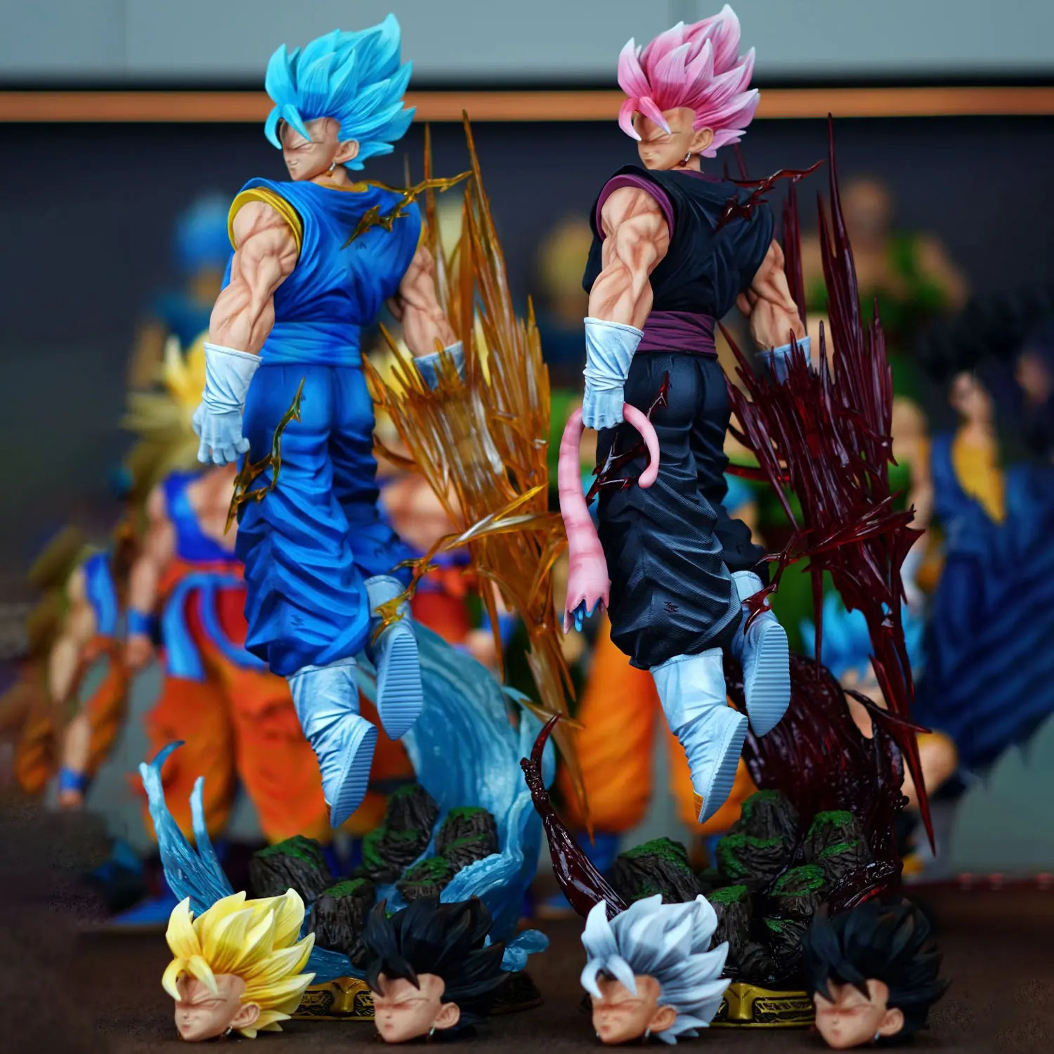 

New Dragon Ball Anime Figure Vegetto Figurine 4 Heads Vegetto Statue PVC Statue Desk Decor Model Collection Toy Gift