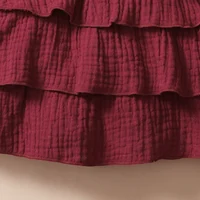 Baby Girl Red Wine with white 3-layer cupcake dress 6