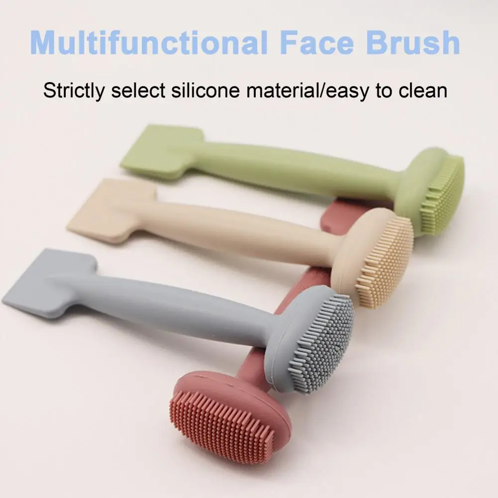 

Facial Mud Applicator Brush Double-Headed Massage Brush Ergonomic Handle Multi-purpose Face Clay Body Lotion Application Brush