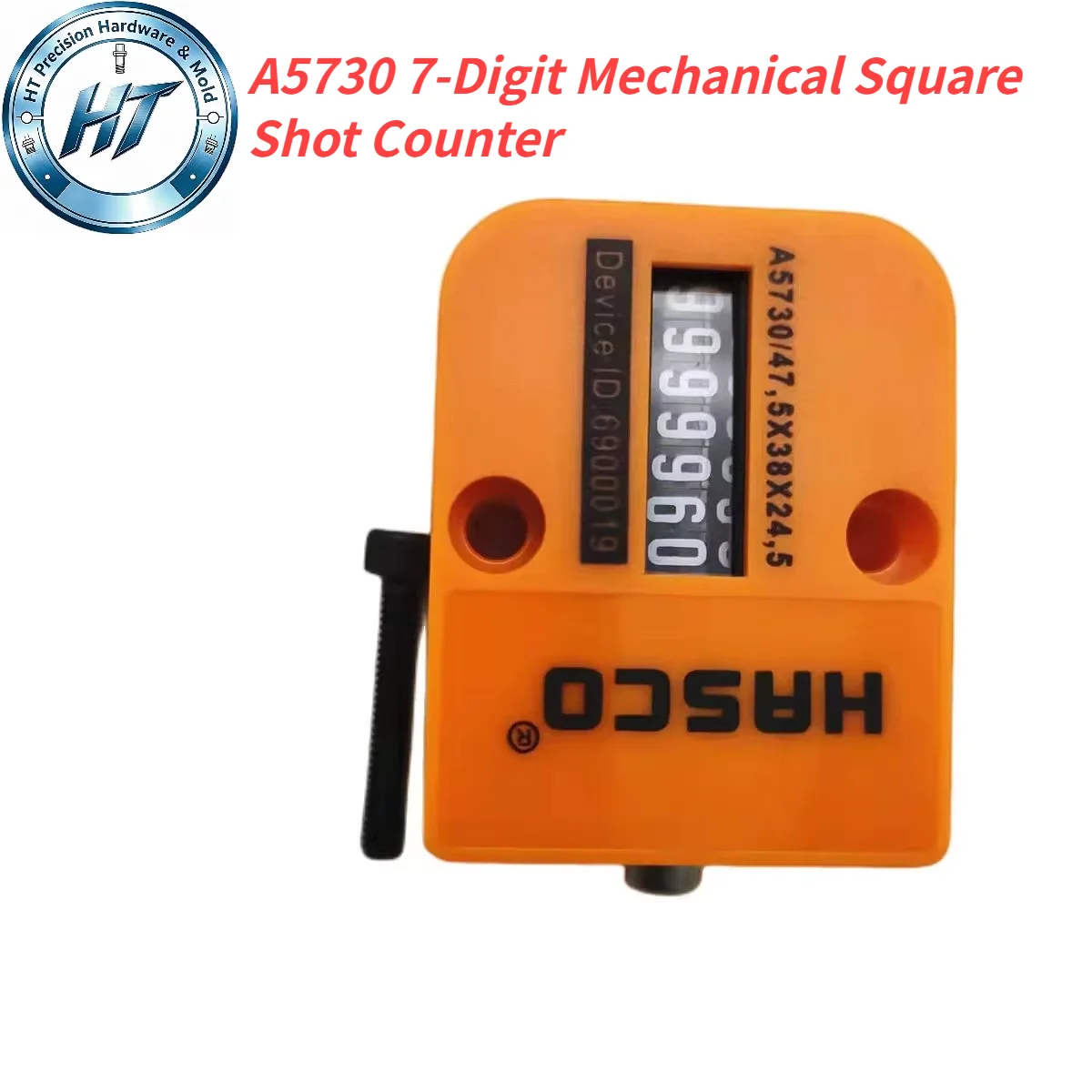 A5730 7-Digit Mechanical Square Shot Counter Industrial Injection Mold Cycle Counter