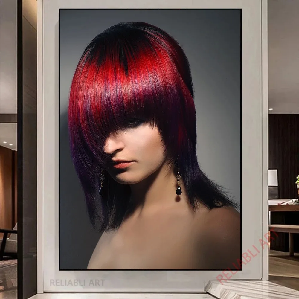 Modern Hairdresser Barber Hair Salon Canvas Painting Hairstyle Posters Wall Art for Living Room Barber Shop Home Decoration
