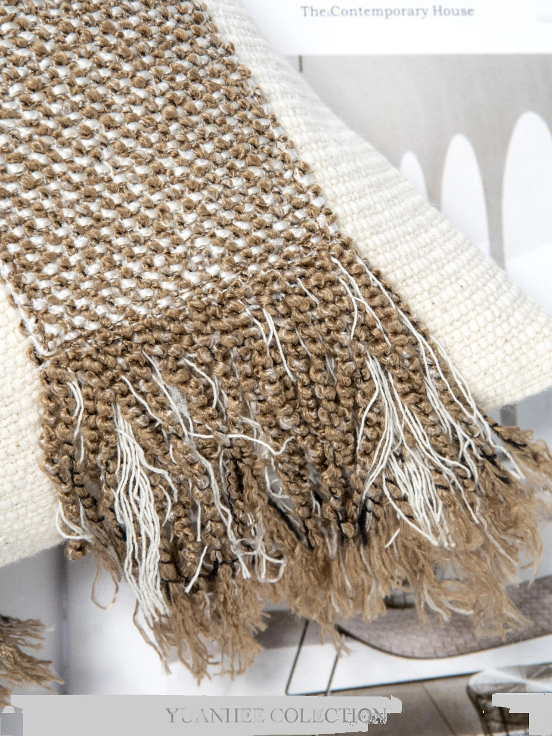 

Подушка для дивана Wanxipin из хлопка и льна, для демонстрационных залов и отелей, полосатая, квадратная, для декора гостиной