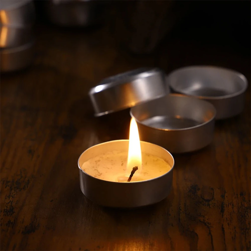 200 قطعة/المجموعة الفضة علب الألومنيوم شمعة صنع كأس الحاويات شمعة الفتائل مع قاعدة القصدير حامل الزفاف ضوء الشموع عشاء ديكور #4