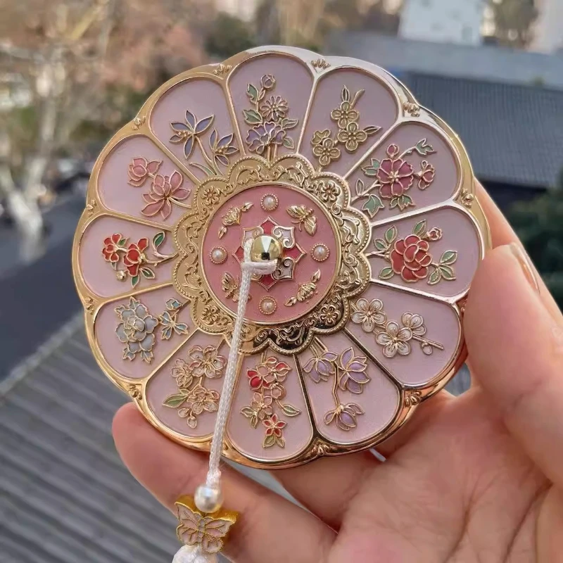 Beijing Forbidden City Twelve Flowers Mirror Guobo Cultural and Creative Ancient Style Palace Carry Makeup Mirror To Send JJ4387