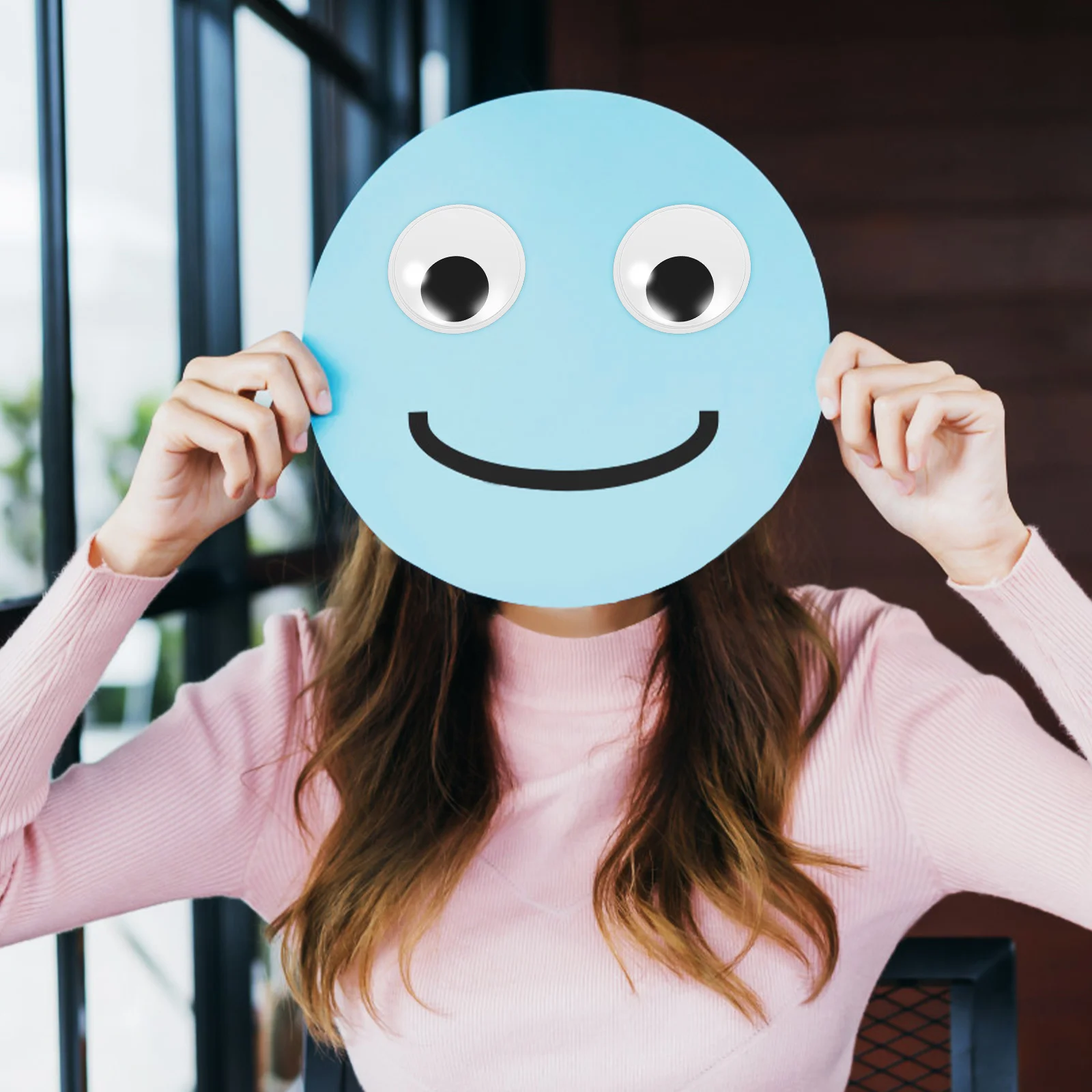 

6 pcs Self-Adhesive Googly Craft Stuffed Animals Fake Safety Eyes Multiple Sizes Pvc Cute Round Easy Stick For Crochet