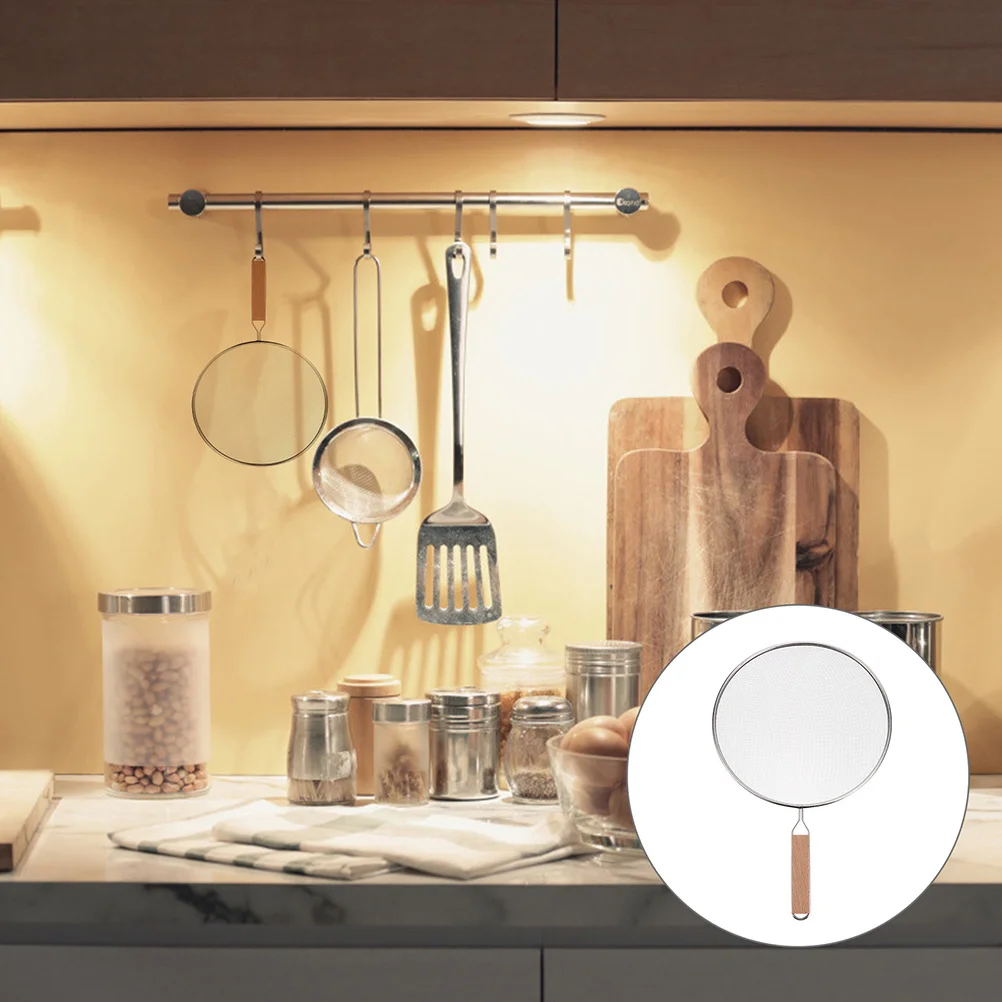 

1Pcs Metal Oil Splatter Guard Premium Frying Pan Cover with Ergonomic Handle Heat Resistant Cooking Tool for Non Stick Pans