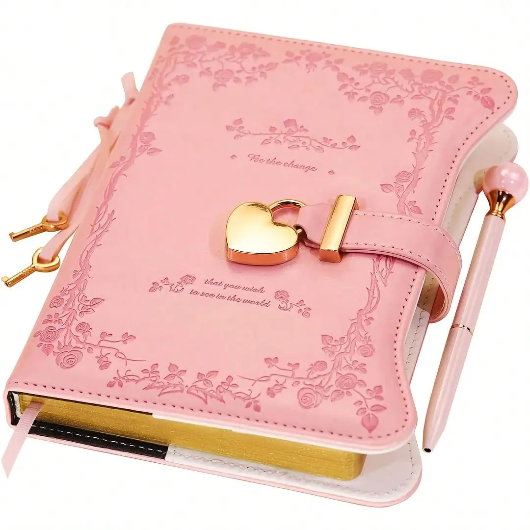 B6 Garden Themed Lockable Diary with Pen & Keys, 360 Pages Personal Journal Notebook for Men & Women, Unique Gift
