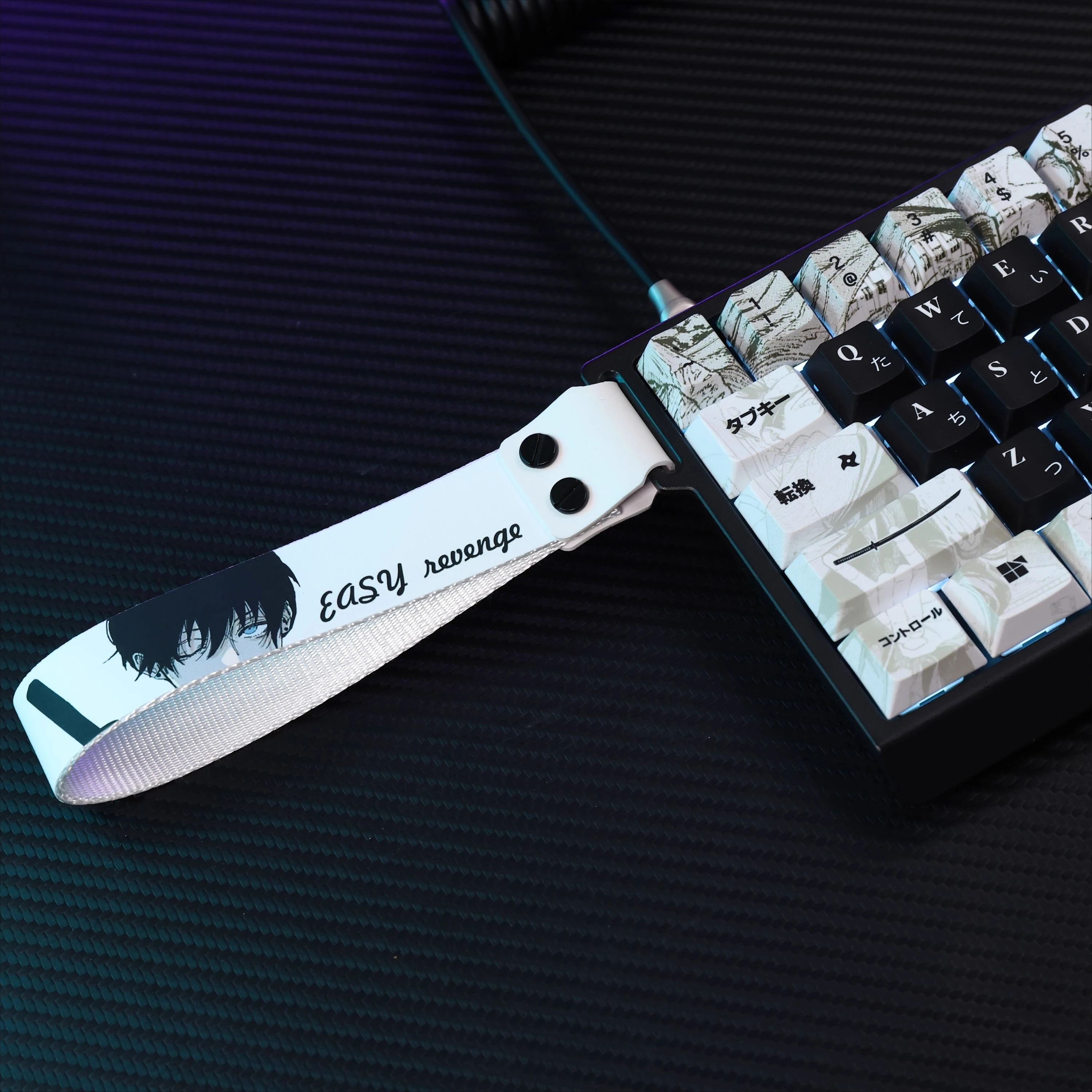 Hayakawa Anime Keycaps Set PBT Sublimation Keyboard Caps Customized Cherry Profile Keycaps for Mechanical Keyboard Accessories