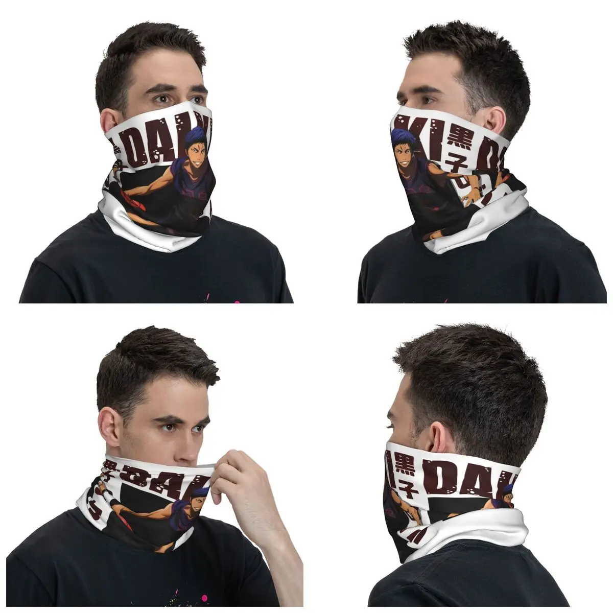 Kuroko No Basket Aomine Daiki Bandana Neck Gaiter Basketball Balaclavas Mask Scarf Multi-use Cycling Outdoor Sports Unisex Adult