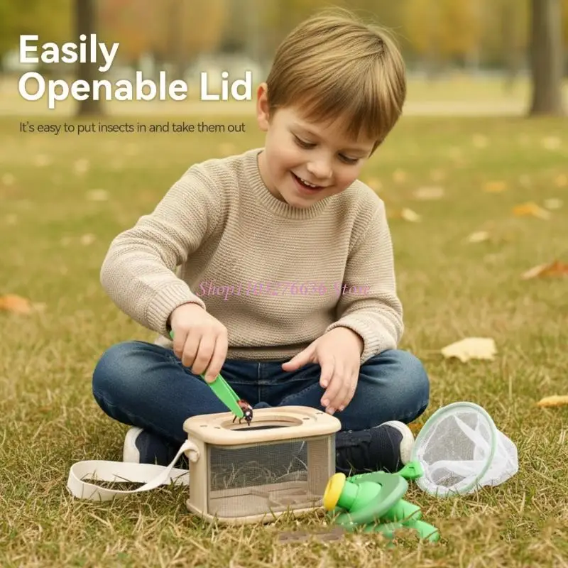 R6FD Children's Explorers Set Insect Observation Box And Magnifier Tweezers Set
