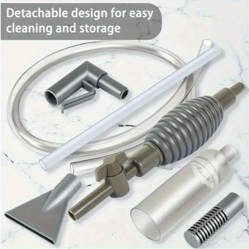 Langlebiges Aquarium-Saugpumpen-Set für Einfache Wasserwechsel & Sandreinigung Effizientes Aquariumpflege-Werkzeug mit Flexiblem Schlauch – Detail 9