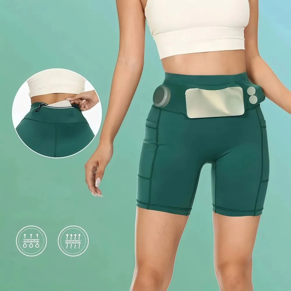 Multi-Pockets Marathon Running Shorts Breathable Moisture Wicking Outdoor Sports Short Quick Dry with Waist Pack