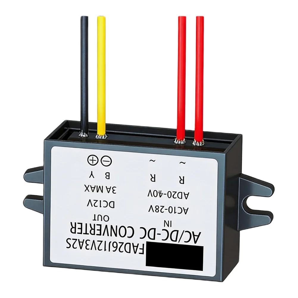 12V DC Waterproof Converter AC 10 28V Input Energy Efficient with Overload Protection for Security Systems and Fans