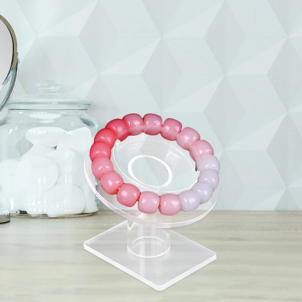 

2Pcs Acrylic Bracelet Rack Transparent Jewelry Holder Organizer Stand Compact Suitable for Home Desktop Display