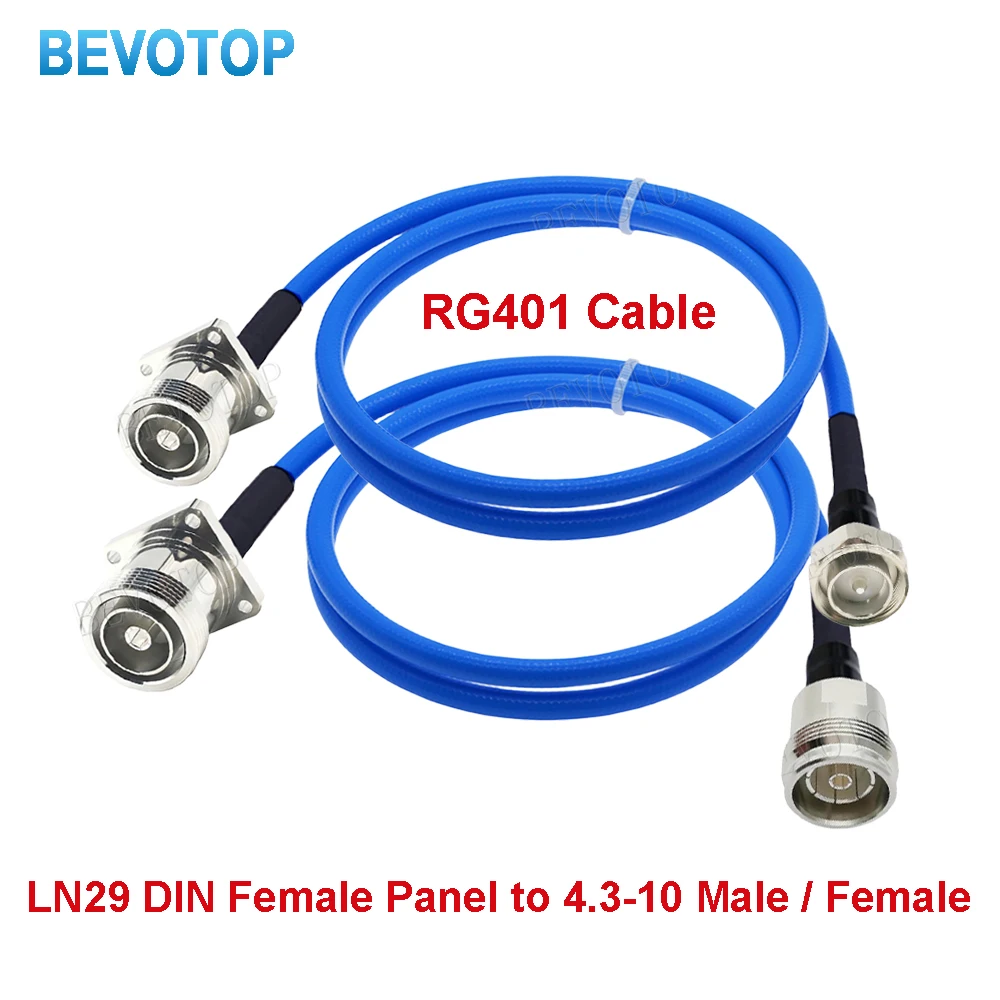 RG401 50-5 Cable L29 DIN Female Panel to 4.3-10 Male Plug High Frequency Low Loss RG-401 Test Cable RF Coaxial Pigtail Jumper