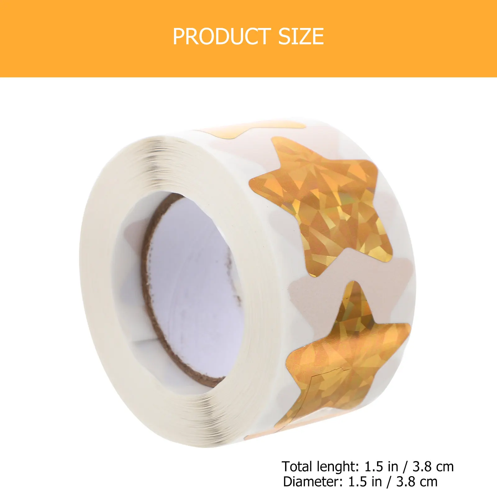 1 Roll Golden Star Stickers Lightweight Small Size Self Adhesive Reward Stickers School Office Home Decoration