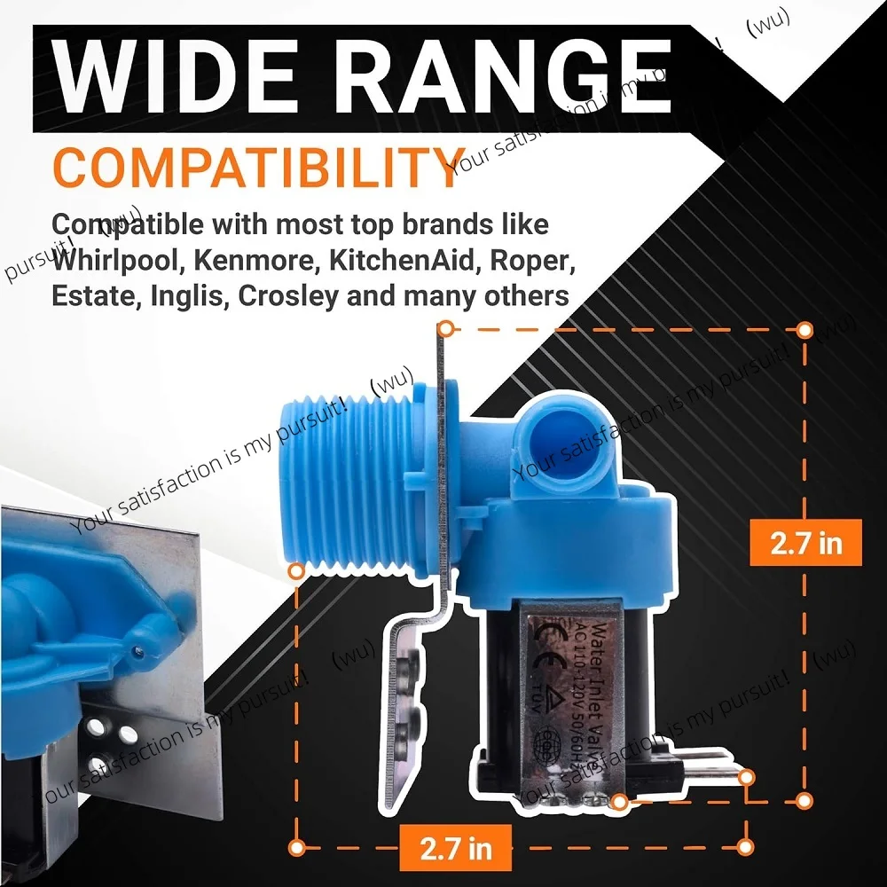 285805 Washing machine inlet valve with mounting bracket, suitable for Whirlpool, Kenohl, Karcher washing machines