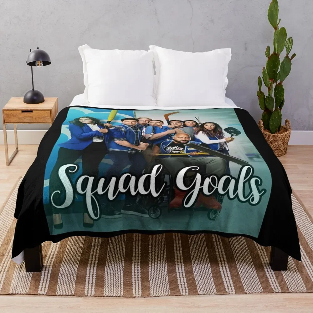 

squad goals cloud 9 superstore funny show fan lover Throw Blanket Polar Bed Blankets