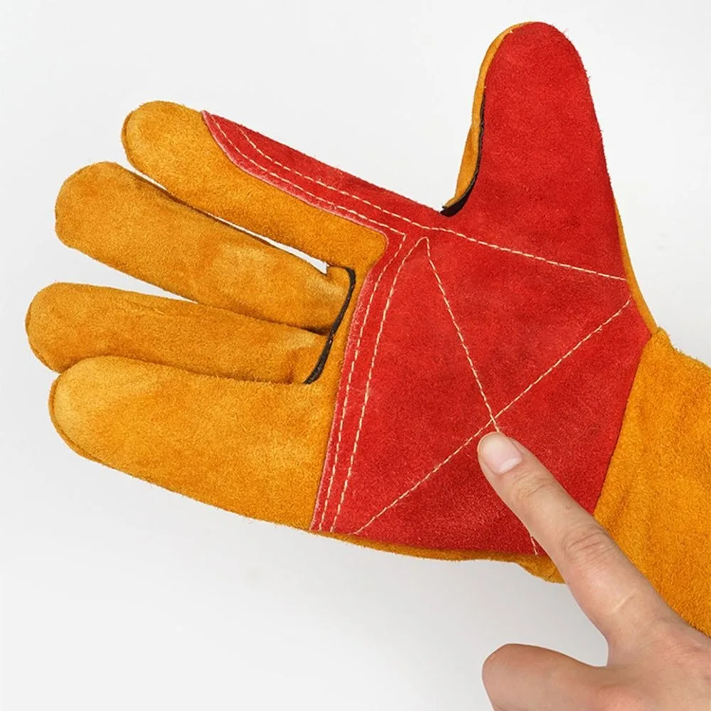 35/45/60cm Work Safety Gloves Comfortable Flexible Outdoor Welding Gloves Fireproof Full Finger Long Sleeves Barbecue Gloves