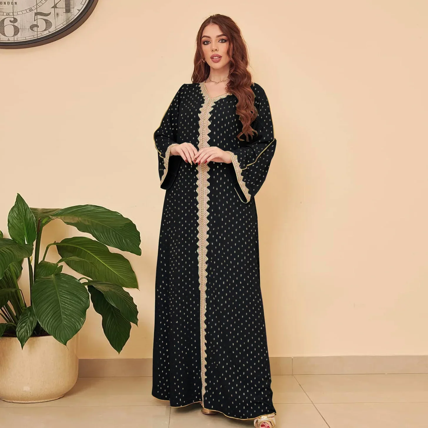 Abaya-Robe longue bronzante pour femme, caftan marocain de luxe, vêtements islamiques, hijab Kebaya, Eid Musilm, Dubaï, 2024