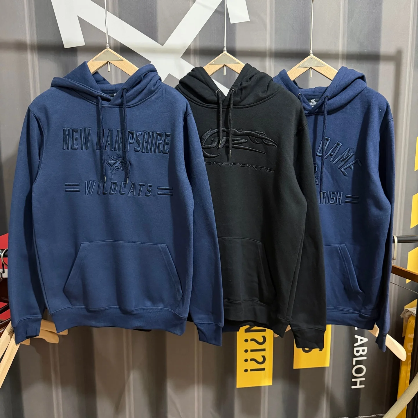 Hoodie Casual Americano Bordado da Universidade NCAA da América do Norte, Outono Inverno, Top Solto sex com F de Zípe...