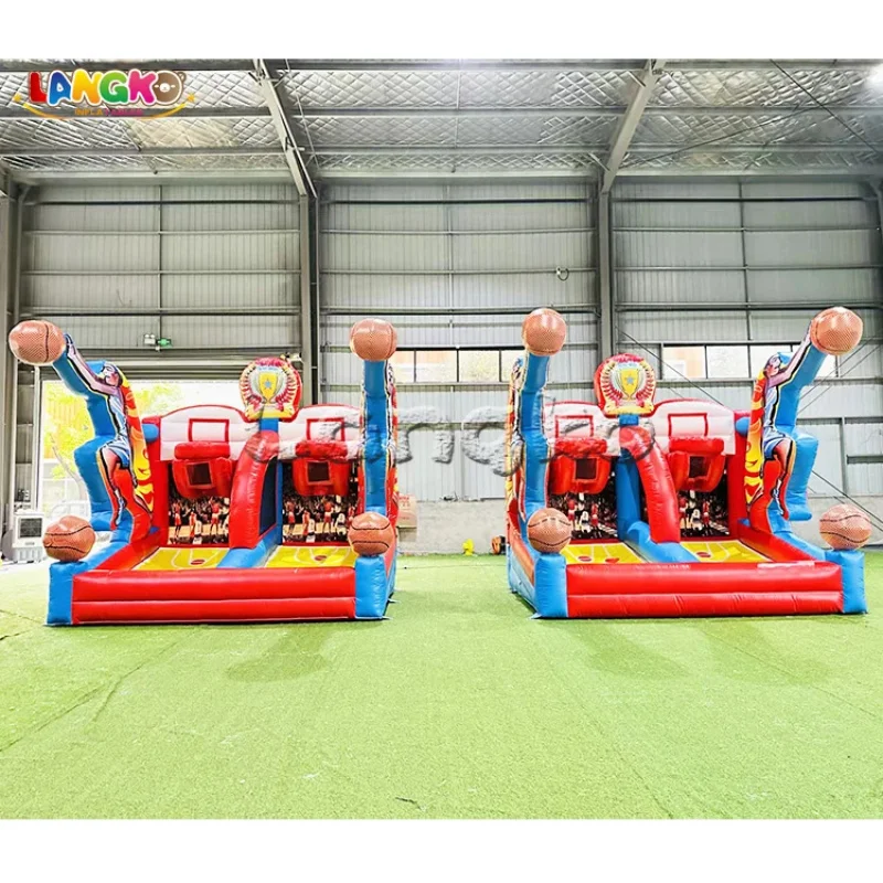 Commercial High Quality Carnival Basketball Game Inflatable Basketball Target Shooting Game Inflatable Basketball Hoop