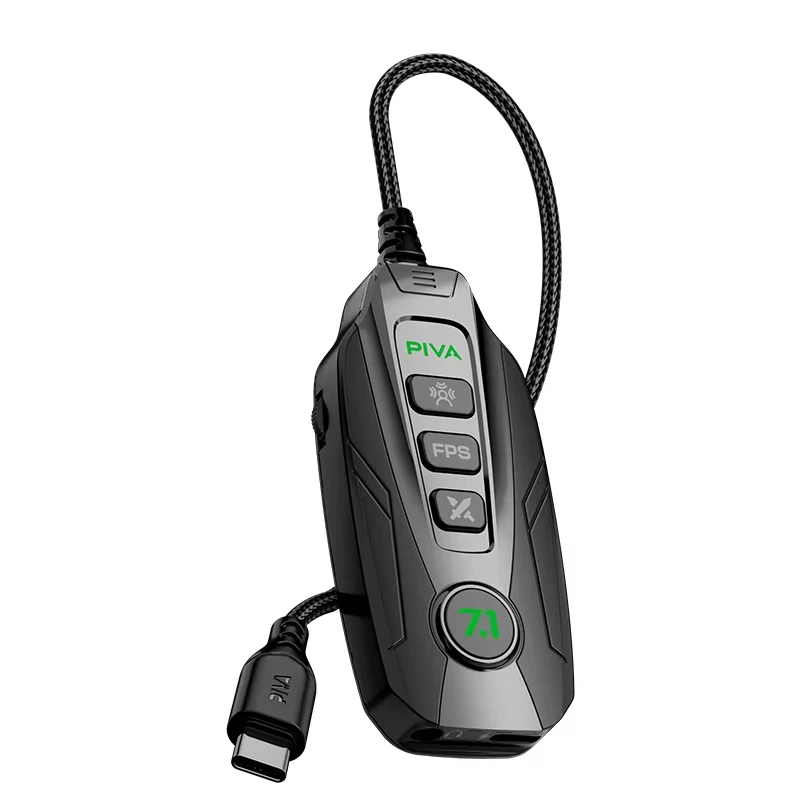 PIVA GS20 Virtual 7.1 Channel 360 °   بطاقة صوت لعبة الصوت المكاني PD60W تطبيق شحن سريع محول ضبط ذكي لأجهزة الكمبيوتر المحمول