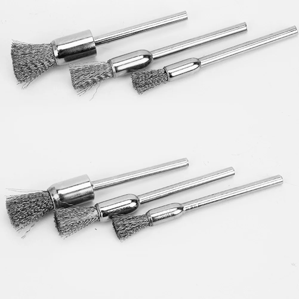 

15Pcs Steel Wire Brush Sponge-Like Consistency for Curves Angles Polishing Grinding Cleaning Rust Oxide Removal Mini Metal Wheel