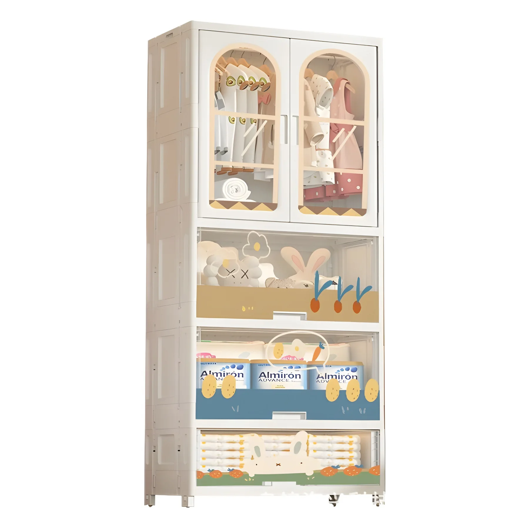 

Storage cabinets, babies, clothes, foldable, plastic, lockers, simple