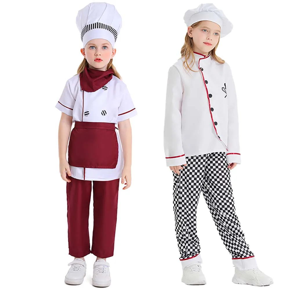 Halloween Boy Girl Child Pastry Chef Cooks Outfit Costume