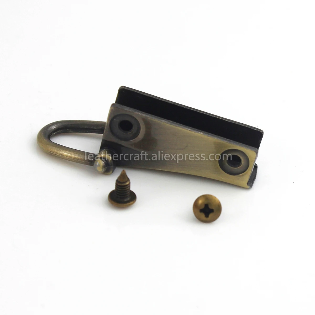 1 pair Metal Bag Side Anchor Gusset Hanger Clamps Bag Side Edge Anchor Link Hardware with D Rings for Bag Purse Strap