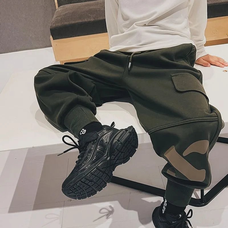 New 2025 Spring Boys' Cargo Pants Loose Casual Athletic Wear Cotton Breathable for Active Kids