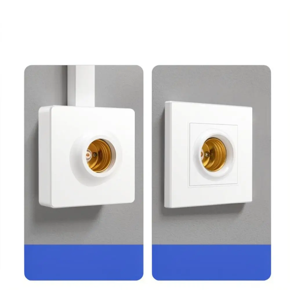 Electrical Wall Socket Base For AOKOLa 86 Type E27 Holder LED Lamp Fitting Concealed Surface Mount Light Connector