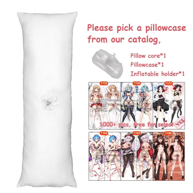 50X150CM Cotton pillow Dakimakura Anime Waifu Body Pillow Zipper Onahole Pocket Otaku Dakimakura Cosplay Custom DIY