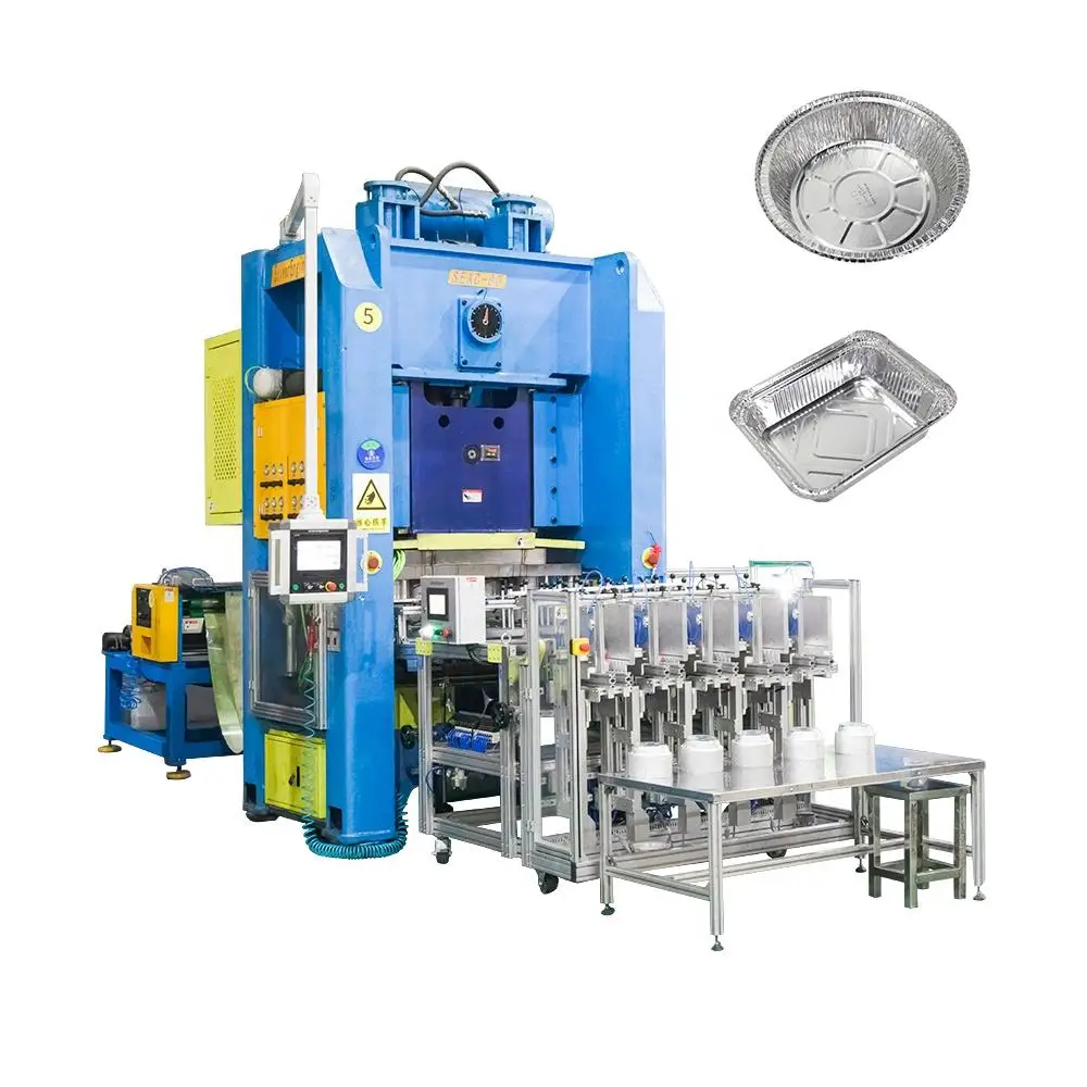 T80 Japan Original Mitsubishi PLC Control aluminum foil container punching machine suitable for aluminum foil production line