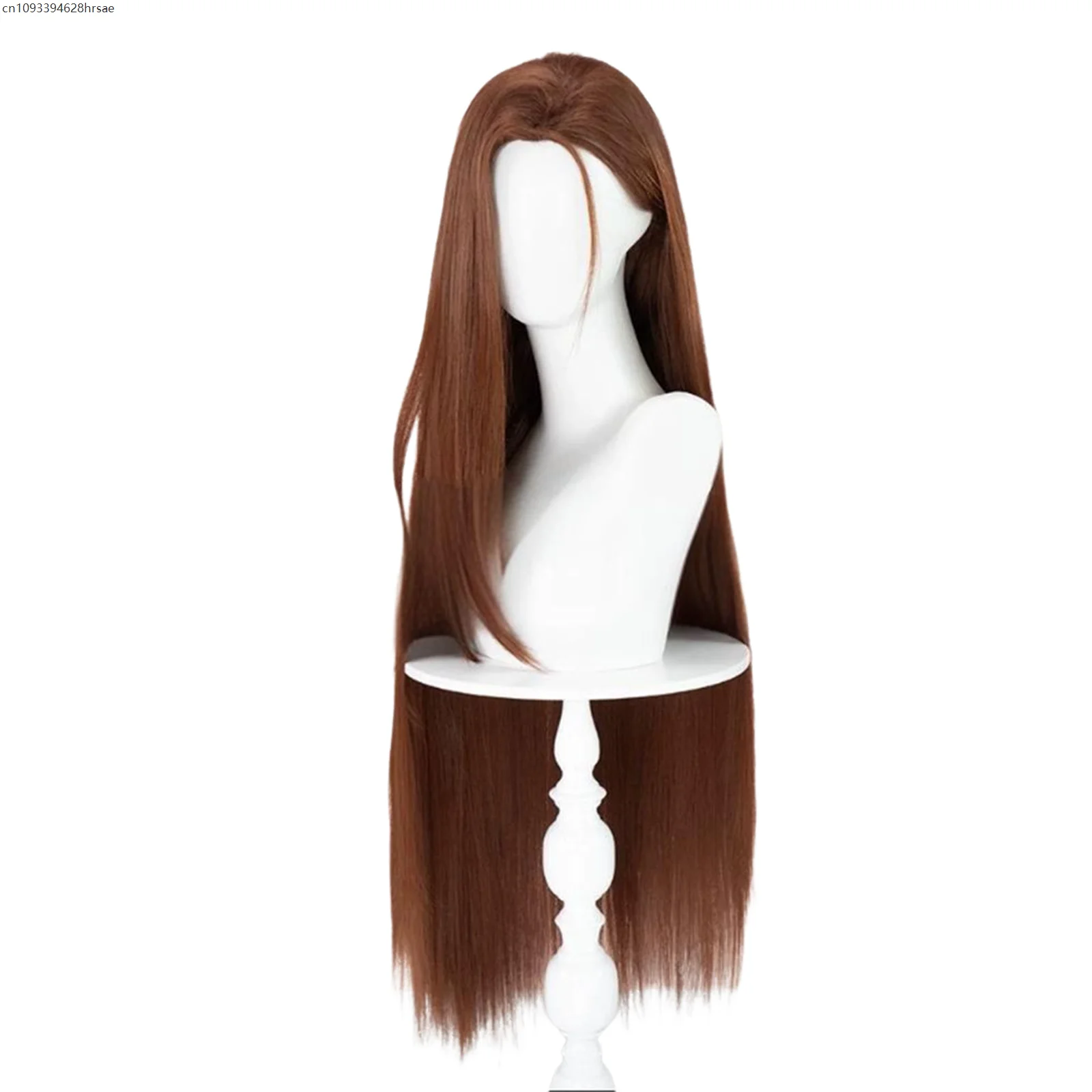 Anime cosplay peruca menina marrom cabelo longo resistente ao calor peruca sintética carnaval festa de halloween trajes adereços