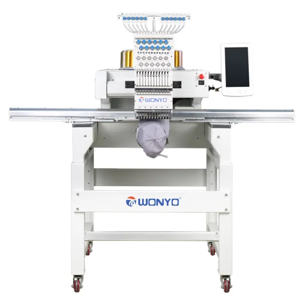 15 Needle Single Head Cap Flat Embroidery Machine 1200 RPM High Quality Automatic Computerized Gear New Bearing Motor Engine