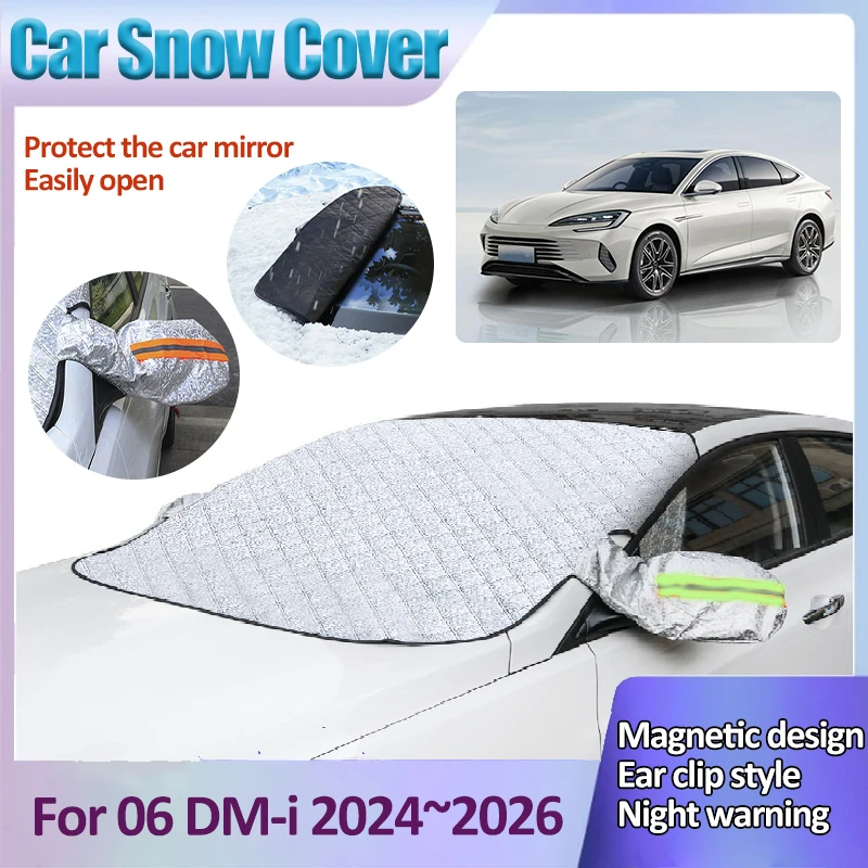 Car Snow Shield Covers For BYD Seal 06 DM-i 2024 2025 2026 Auto Coat Magnetic Cover Front Windshield Sunshades Car Accessories