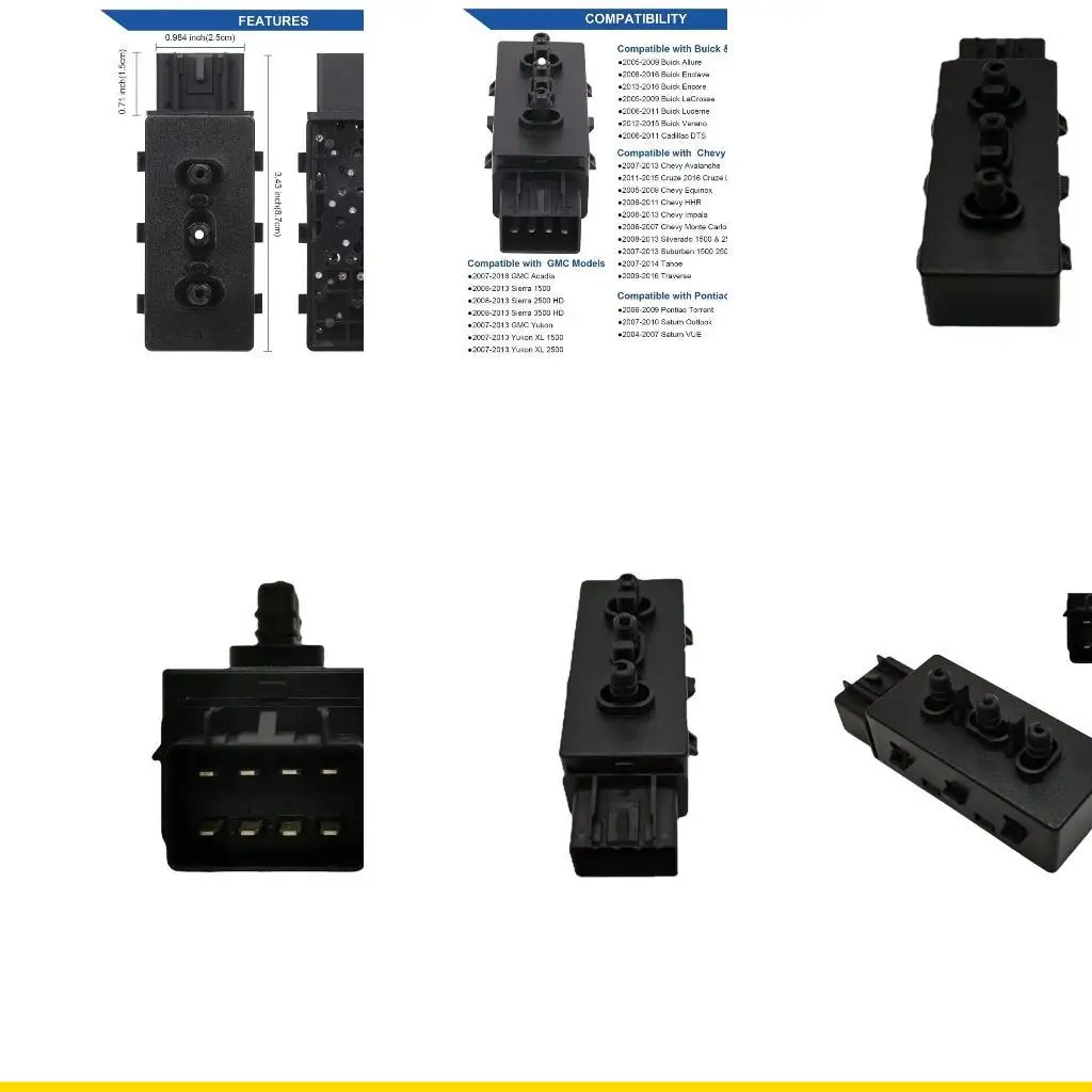 

SZCH Автомобильный переключатель регулировки сиденья с электроприводом 12451495 Автомобильный аксессуар черный
